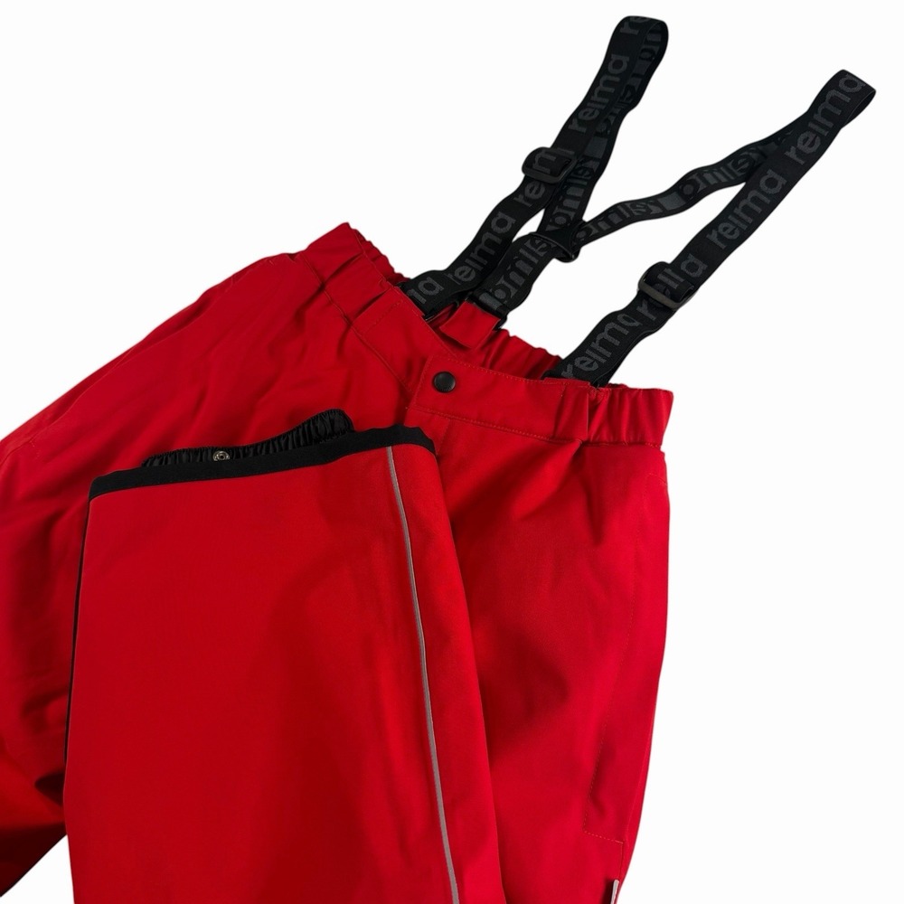 Reima Tec Red Youth Waterproof Insulated Snow Ski Pants Suspenders Size 12